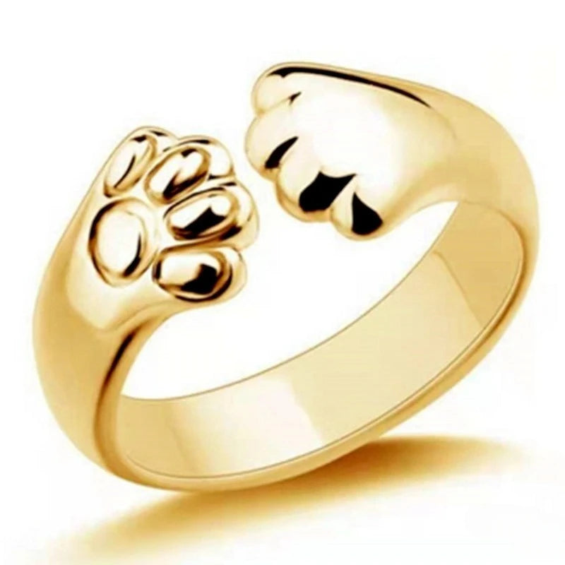 Niedliche Katzenklaue-Umarmungsringe, kreativer verstellbarer Ring für Frauen, niedliche Bärentatze, Katzenklaue, offener Ring, Party, Geburtstag, Geschenk, Schmuck