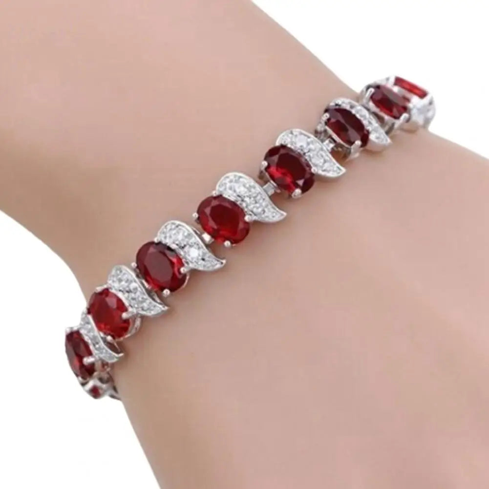 Damen-Armband, Blatt-Charm, elegant, klassisch, verstellbar, blauer Strassstein, eingebettetes Damen-Armband, Modeschmuck