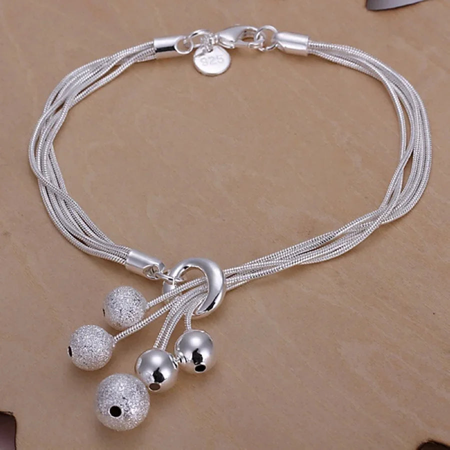Feines 925er-Sterlingsilber, edle, schöne Kette, solides Armband für Damen und Herren, Charms, Party-Geschenk, Hochzeit, Modeschmuck, heißes Modell