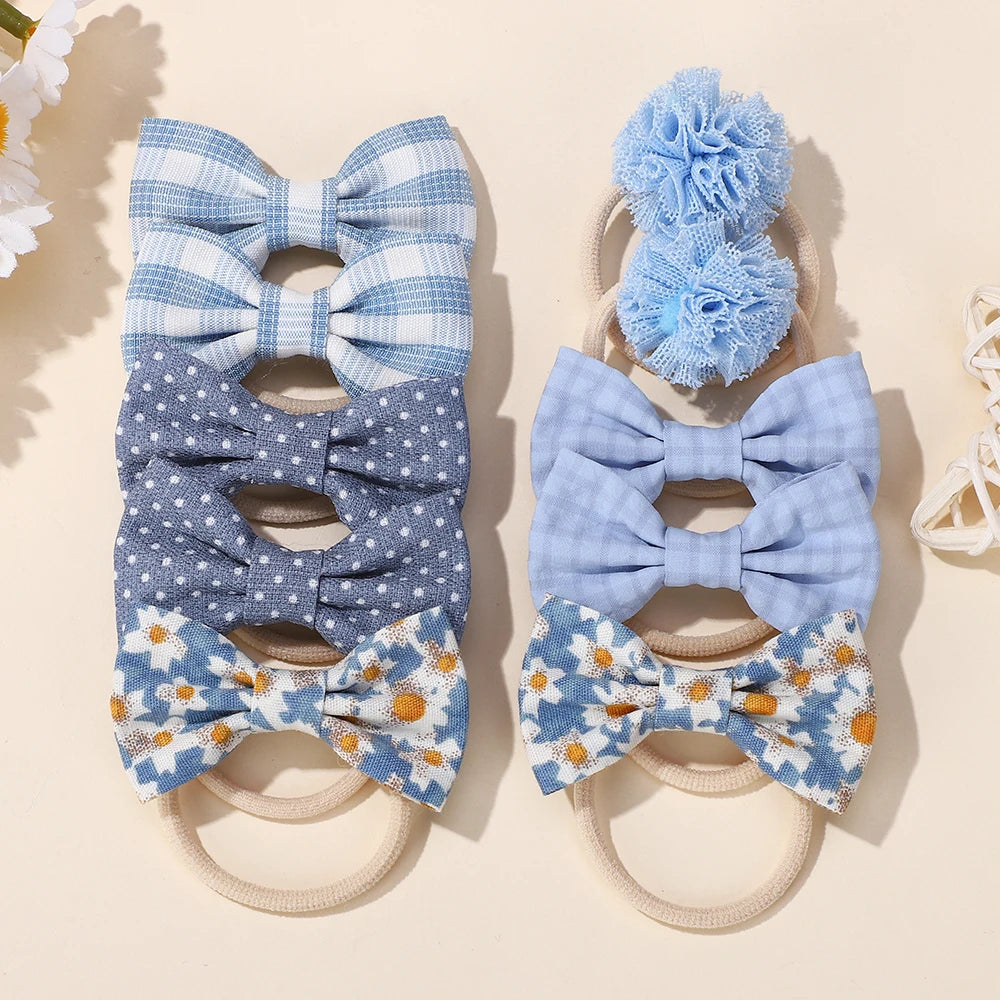 10 teile/satz süße Bögen Baby Haars pangen Spitze Blume Kinder Mädchen Haarnadeln Haars pangen Clip Geschenke elastische Mädchen Haar Zubehör