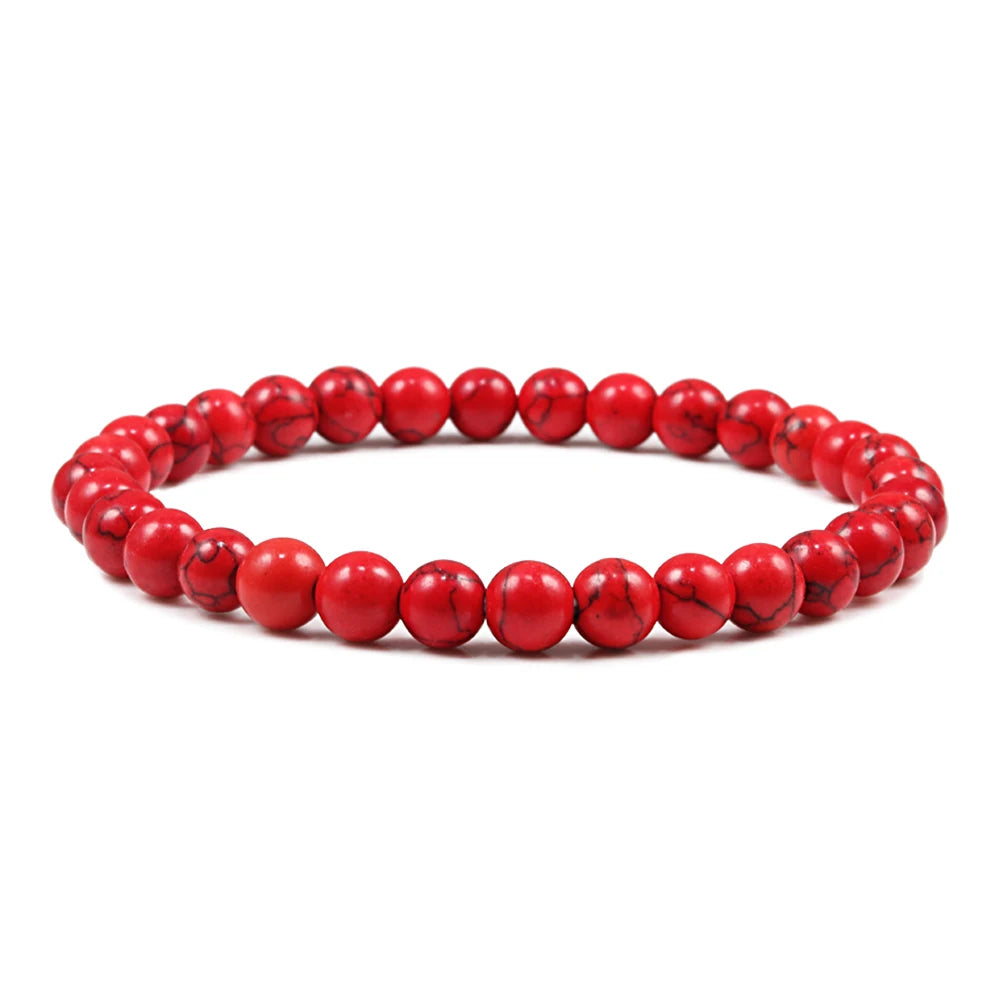 6/8/10MM Naturstein Armband Roter Kiefer Stein Gebet Perlen Armband Rosenkranz Meditation Armbänder Männer Frauen Yoga schmuck Pulsera