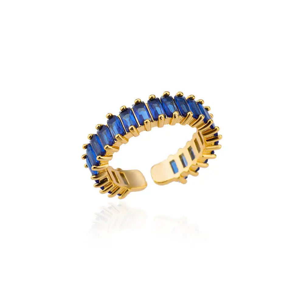 Farbige Kubikzircon Quadrat Ringe Für Frauen Männer Edelstahl Gold Farbe Kristall Hochzeit Ring Luxus Schmuck Geschenk bague femme