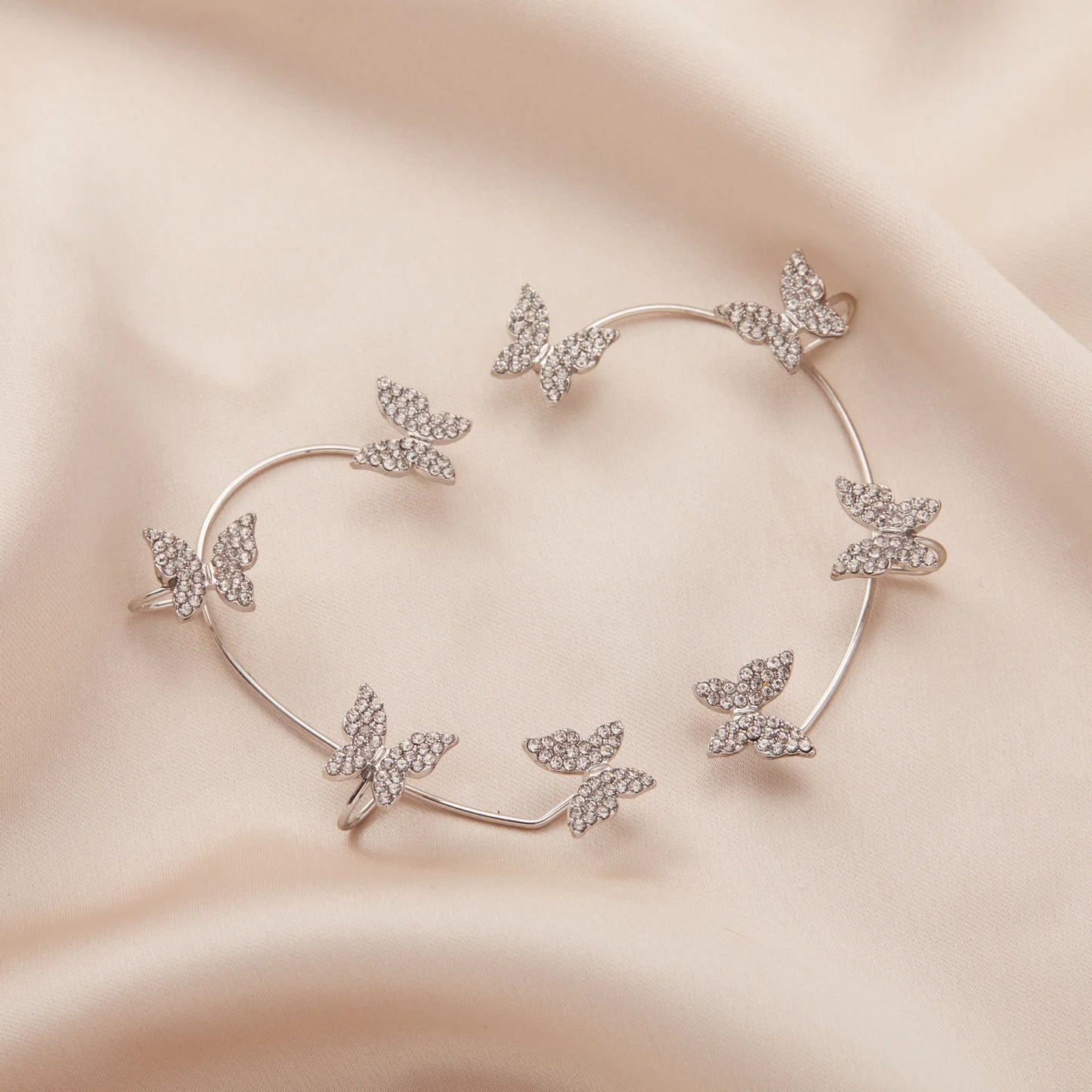 Koreanischen Stil Schmetterling Ohr Clips Ohne Piercing Für Frauen Funkelnden Zirkon Ohr Manschette Clip Ohrringe Hochzeit Schmuck Geschenke