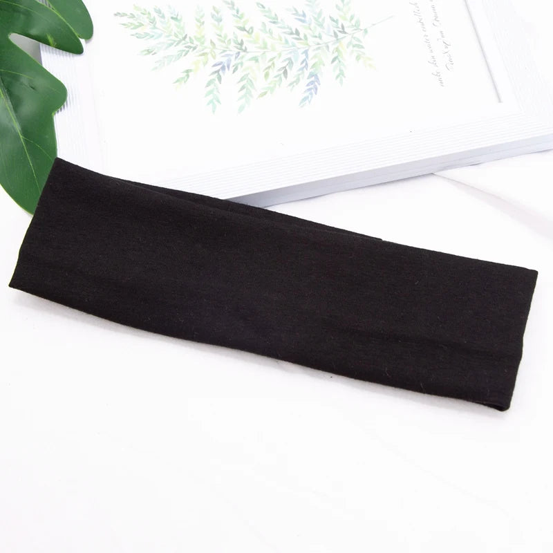 Elastisches Baumwoll-Haarband, modische Stirnbänder für Damen und Herren, solide Laufen, Fitness, Yoga, Haarbänder, Stretch, Make-up, Haar-Accessoires