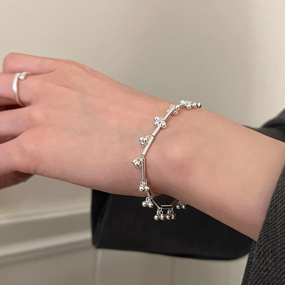 VENTFILLE Schmetterlingsarmband aus 925er-Sterlingsilber für Mädchen, Perlenschnur-Design, Insekt, modisch, vielseitiger Schmuck, Geschenk, Dropshipping