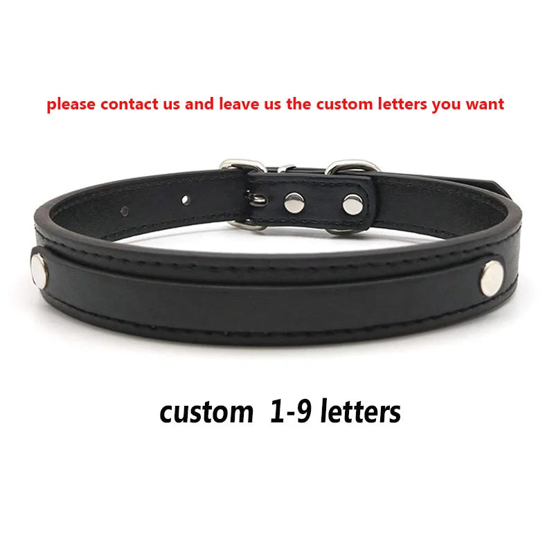 Sexy PU Leder Benutzerdefinierte Name Buchstaben Halsband Halsketten Männer Frauen Personalisierte Cosplay Angepasst Chocker Schmuck