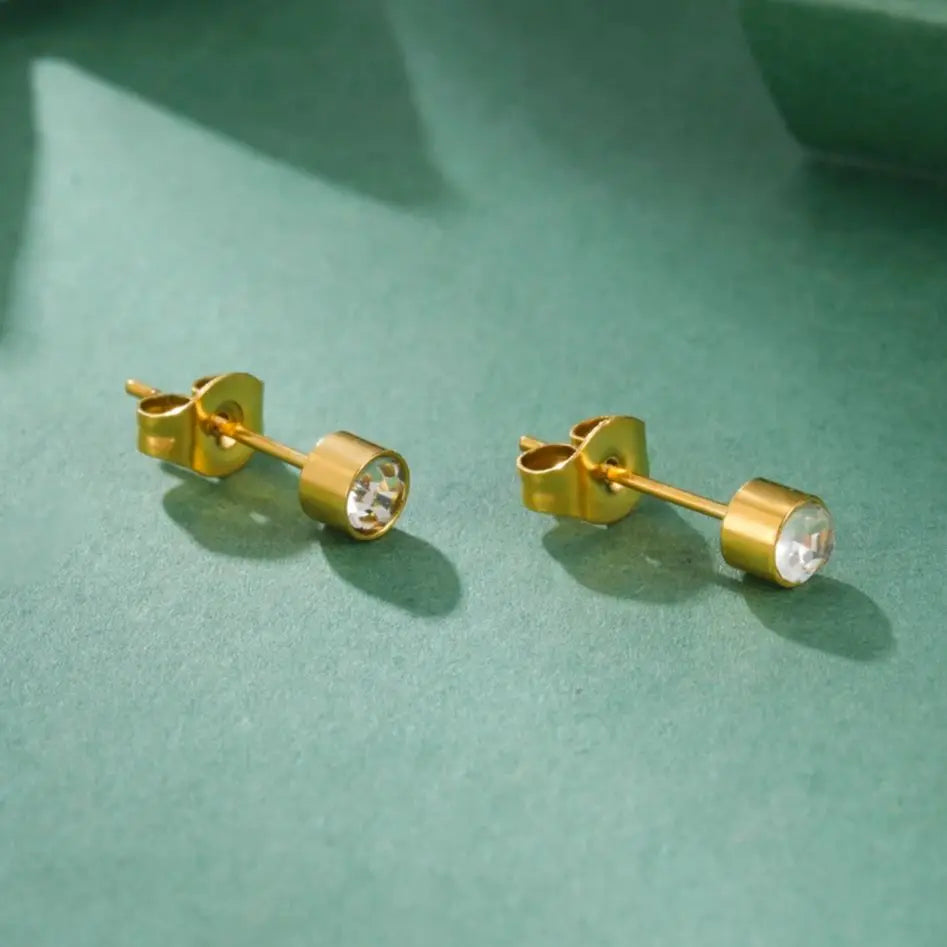 Unift 10 Stücke Zirkon Mini Edelstahl Ohrstecker für Frauen Mädchen Neue Mode Minimalismus Ohr Piercing Schmuck Geschenk Großhandel