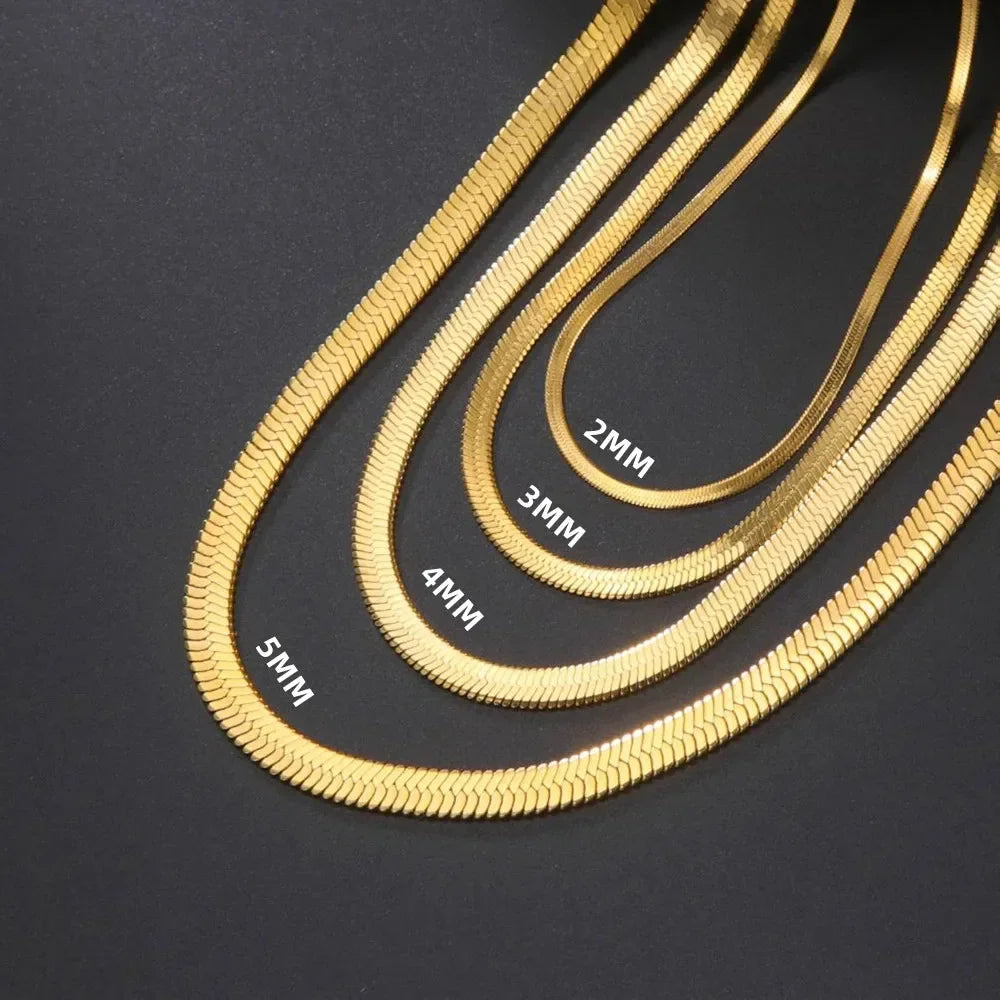 Mode Edelstahl Schlangenkette Armband für Frauen Männer Gold Silber Farbe Klassische Kette Armbänder Schmuck Weihnachtsgeschenk