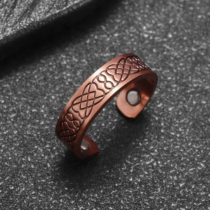 Unregelmäßiger konkaver und konvexer Kupfer ring Magnetische Energie Behandlung Gelenks chmerz ring geeignet für Frauen und Männer Schmuck