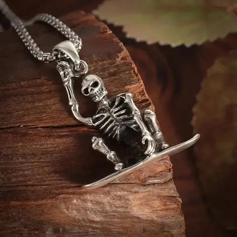 Punk Stil Bestraften Mann Schädel Anhänger Halskette Männer Vintage Kreative Hip Hop Personalisierte Halskette Partei Schmuck Zubehör