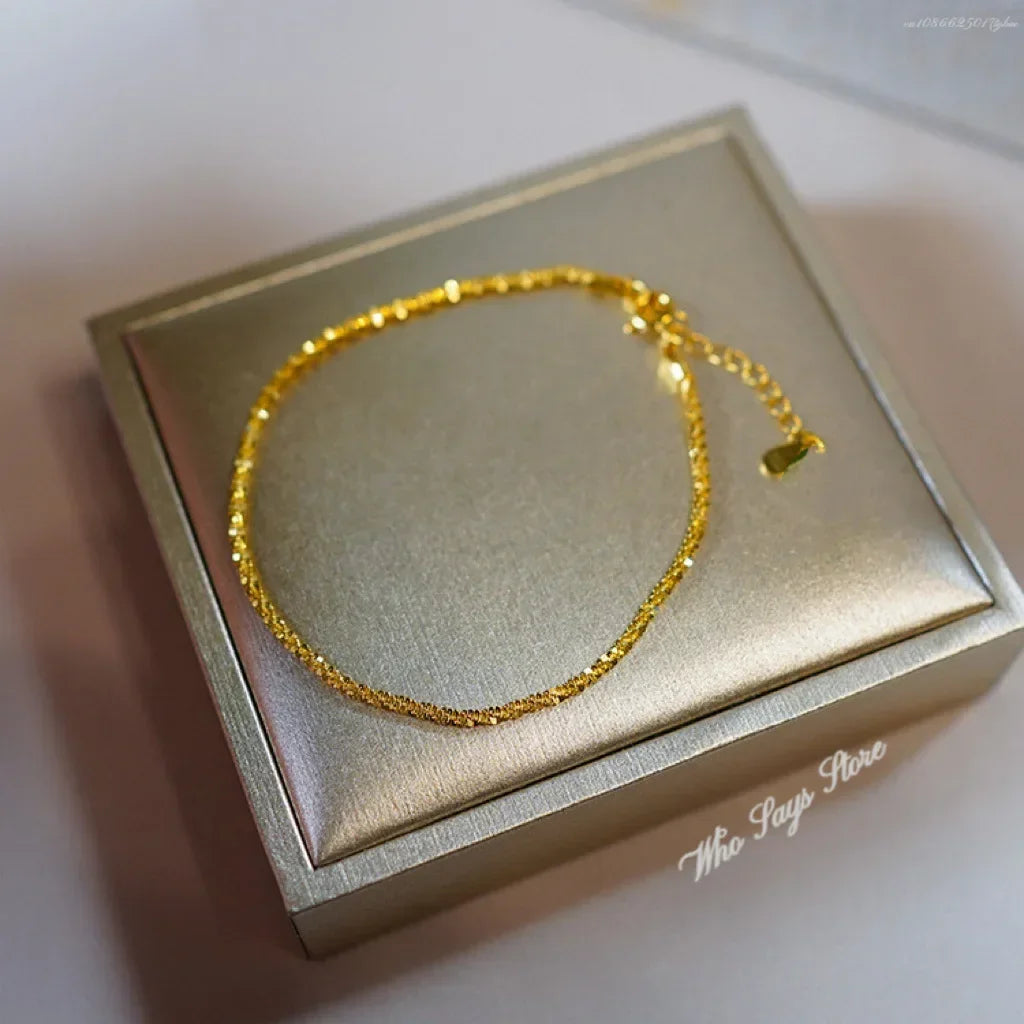 Licht Luxus Gold Farbe Funkelnden Armband Kette für Frauen Temperament Hohe Qualität Armband Weiblichen Vielseitig Charme Schmuck