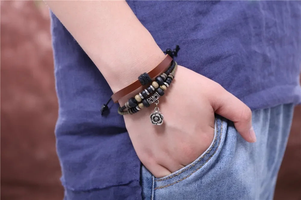 Leder Armbänder für Frauen Männer Schmuck Handgemachte Flügel Charme pulseira masculina pulseira feminina bileklik armband männer femme neue