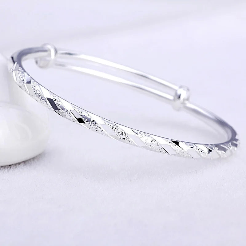 Neue 925er Sterlingsilber, original romantische Gypsophila-Stern-Armreifen für Damen, Armbänder, Mode, Party, Hochzeit, Accessoires, Schmuck