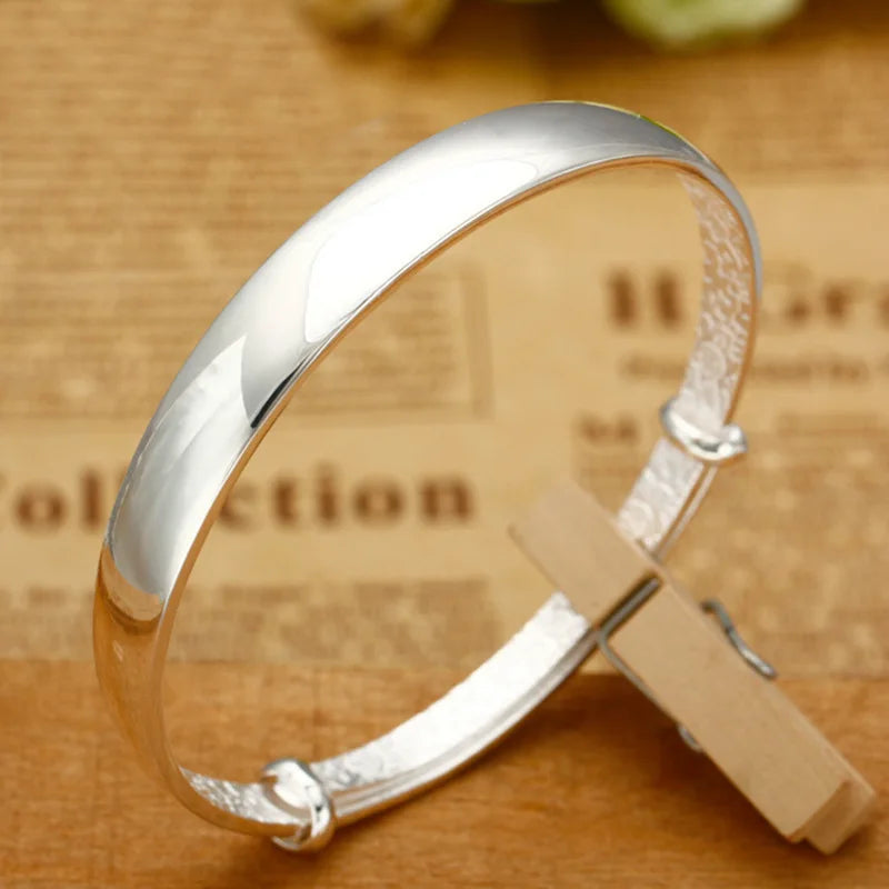 Neue 925er Sterlingsilber, original romantische Gypsophila-Stern-Armreifen für Damen, Armbänder, Mode, Party, Hochzeit, Accessoires, Schmuck