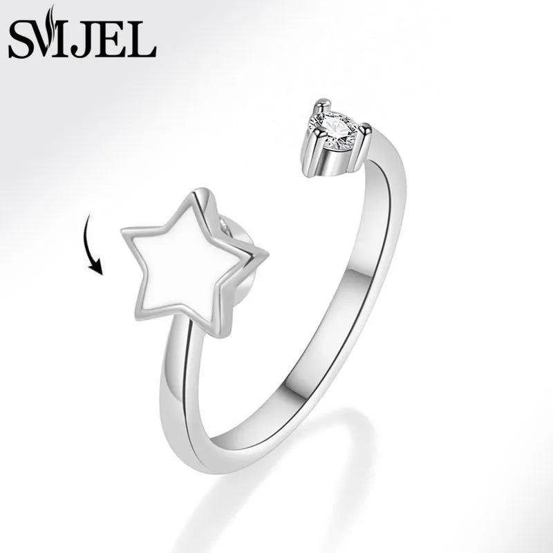 Neue Sonnenblume Angst Ring Fidget Spinner Ringe für Frauen Nette Schmetterling Kolibri Charms Finger Ring Anti Stress Drehen Geschenke
