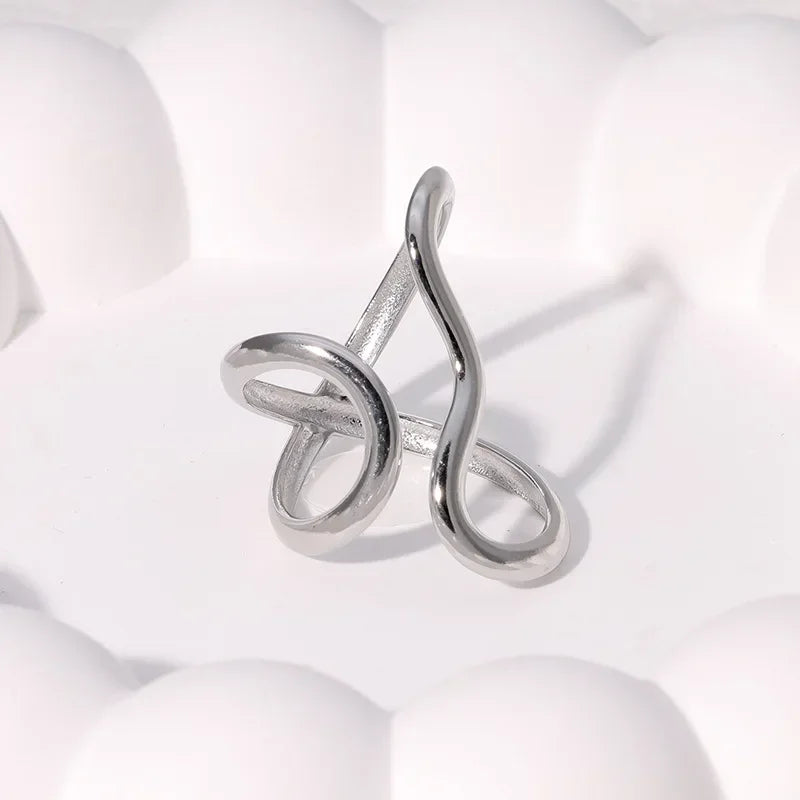 LATS Edelstahl-Ringe in Goldfarbe für Damen und Herren, 2024, farbecht, beliebt, Party, personalisierbar, übertriebener Charms, Schmuck, Geschenke