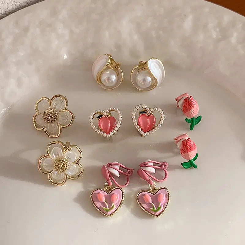 Sommer energetische Mädchen frische Ohrclip ohne Ohrloch Ohrringe neue trend ige koreanische High-End-und vielseitige Ohr zubehör