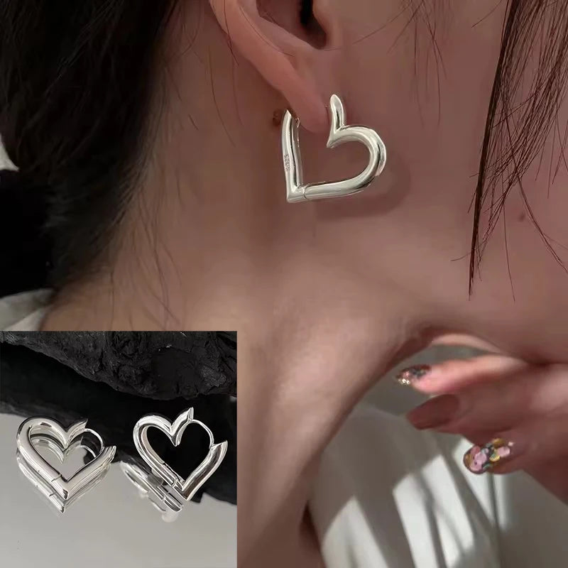 VENTFILLE 925 Sterling Silber CZ Stern Mond Asymmetrische Creolen für Frauen Mädchen Gold Silber Farbe Party Schmuck Geschenke
