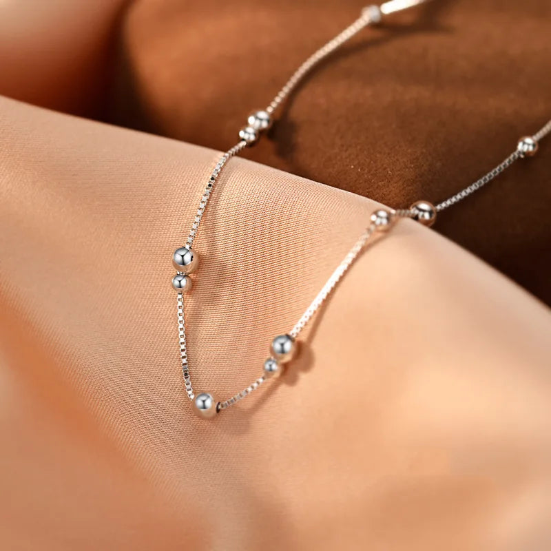 925 Sterling Silber Perle Füße Kette für Frauen neue Mode Knöchel feinen Schmuck Hochzeits feier Geschenke niedlichen Accessoires