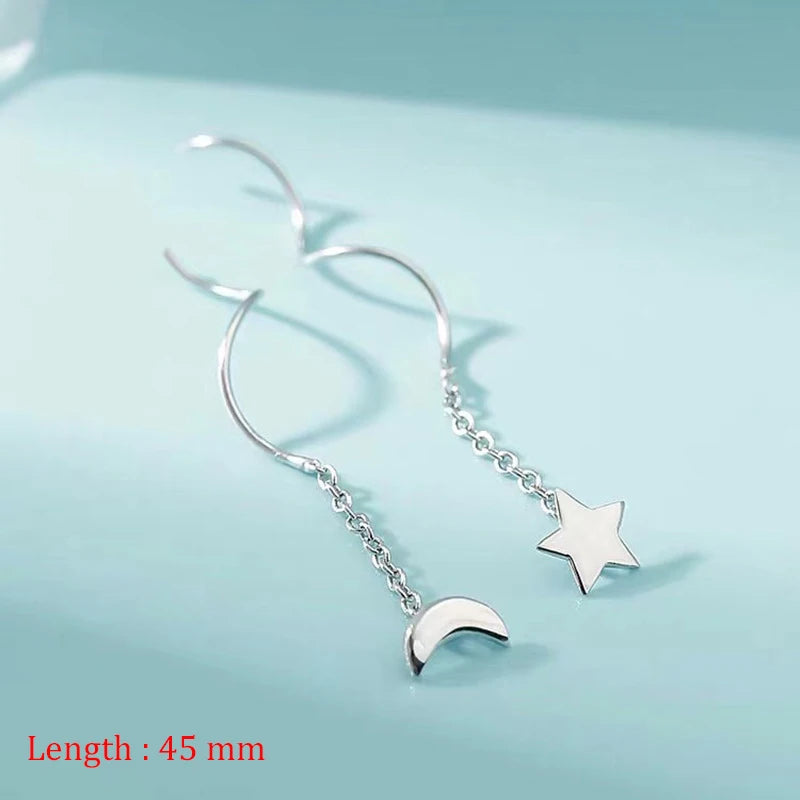 Einfache Stil Box Kette Quaste Drop Ohrringe Für Frauen Lange Baumeln Ohrring Piercing Linie Zubehör Dünne Mini Trendy Ohr Schmuck