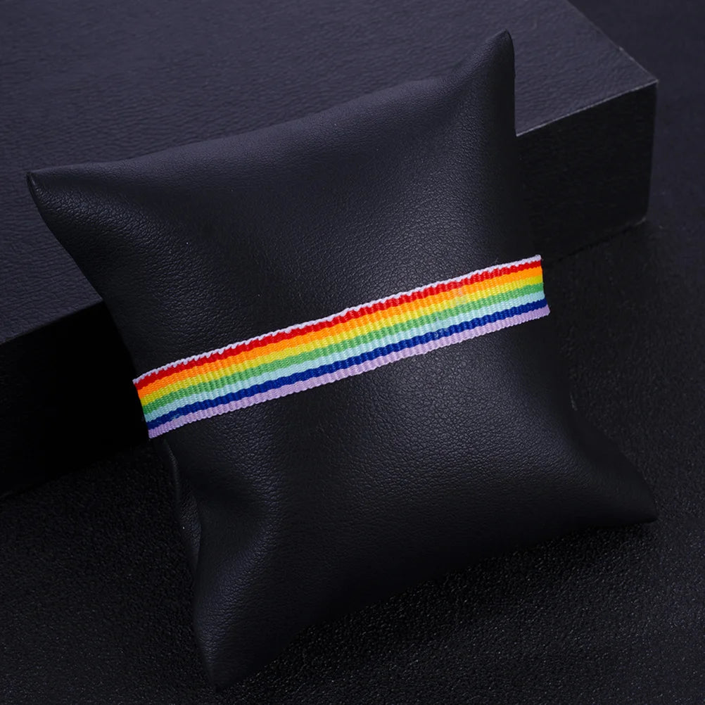 2 Stück Rainbow Pride Armband Armband Seil gewebt Freundschaft für Männer LGBTQ Ursache Unterstützung Partys Unisex Trendy