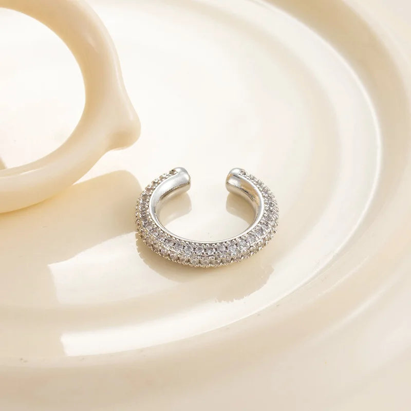 1 Stück Silber Imitation Perle Zirkon Ohr manschette Clips keine Piercing Ohr manschetten Ohrringe für Frauen ohne Piercing Ohrclip Schmuck