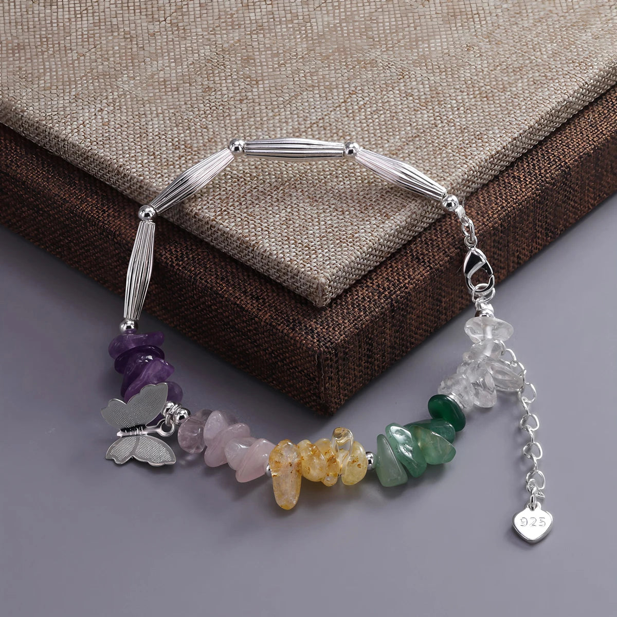 VENTFILLE Schmetterlingsarmband aus 925er-Sterlingsilber für Mädchen, Perlenschnur-Design, Insekt, modisch, vielseitiger Schmuck, Geschenk, Dropshipping