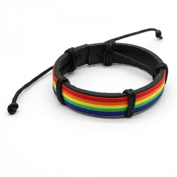 Trend ige lgbt Regenbogen armband Armband Männer Frauen Mode Uhren armband geflochtene Leder armbänder Unisex Armband Paar Schmuck Geschenk