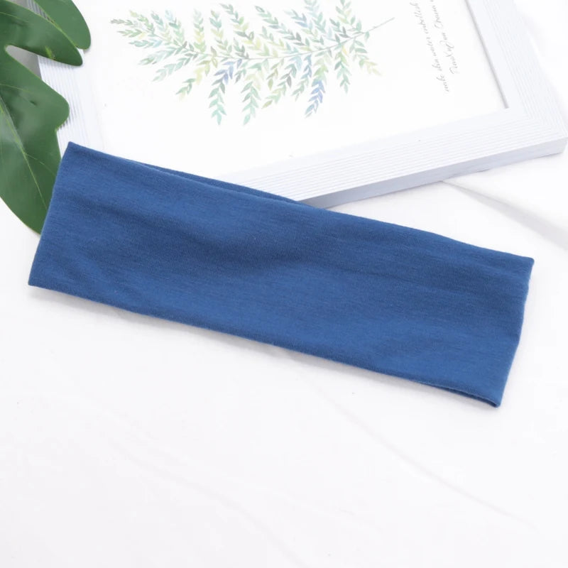 Elastisches Baumwoll-Haarband, modische Stirnbänder für Damen und Herren, solide Laufen, Fitness, Yoga, Haarbänder, Stretch, Make-up, Haar-Accessoires