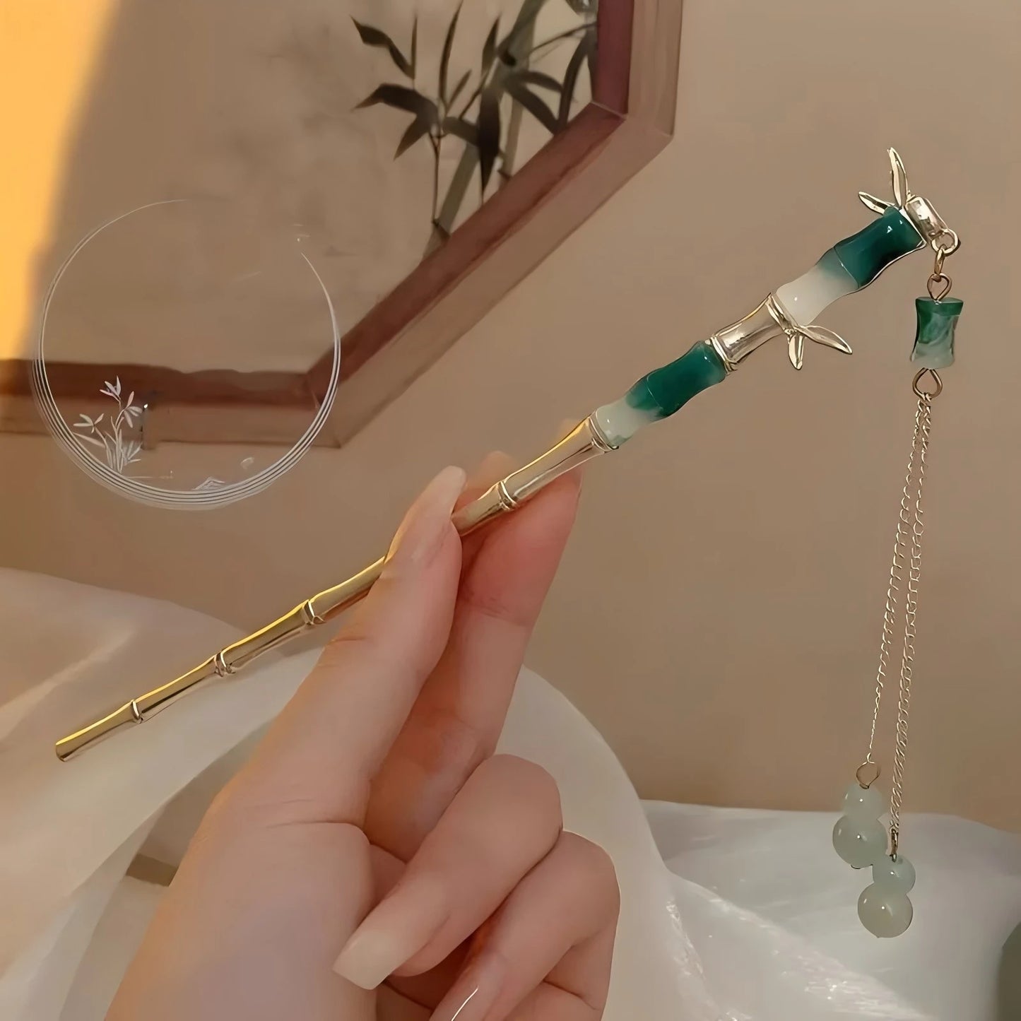 Elegante chinesische Stil Haarspange Quaste Haarstab traditionelles Blumenmuster Frisur Zubehör Frauen Schmuck Haarnadel Haarnadel