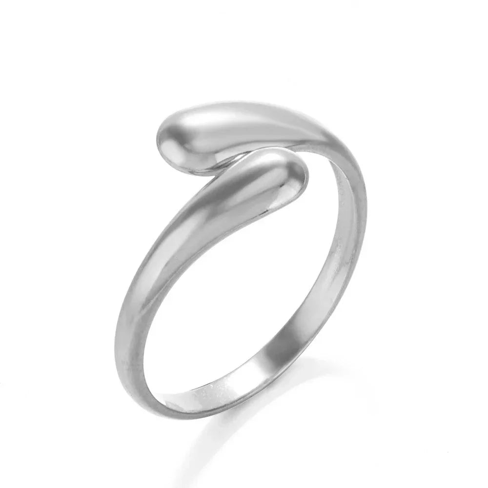 LATS Edelstahl-Ringe in Goldfarbe für Damen und Herren, 2024, farbecht, beliebt, Party, personalisierbar, übertriebener Charms, Schmuck, Geschenke
