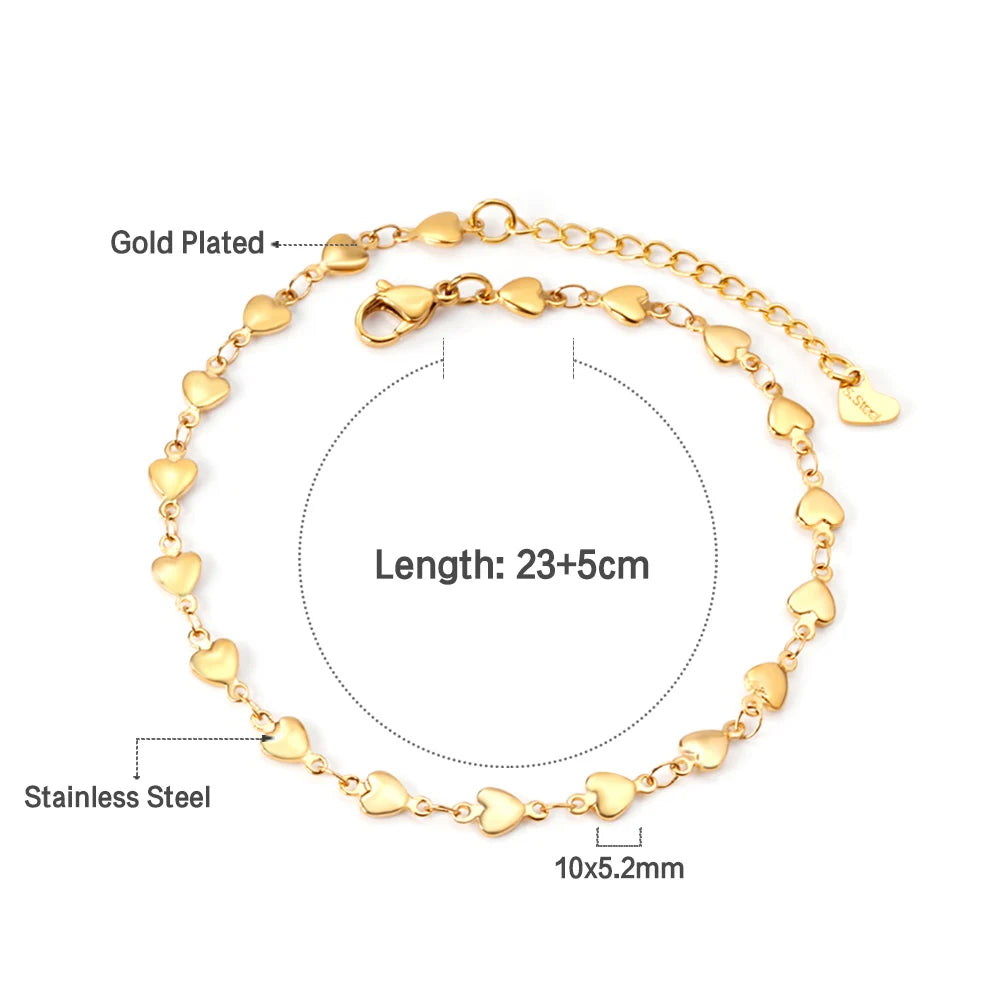 LUXUSTEEL Edelstahl Fußkettchen Armbänder Für Frauen Quaste Seestern Charme Gold Farbe Link Kette Auf Bein Mode Fuß Schmuck