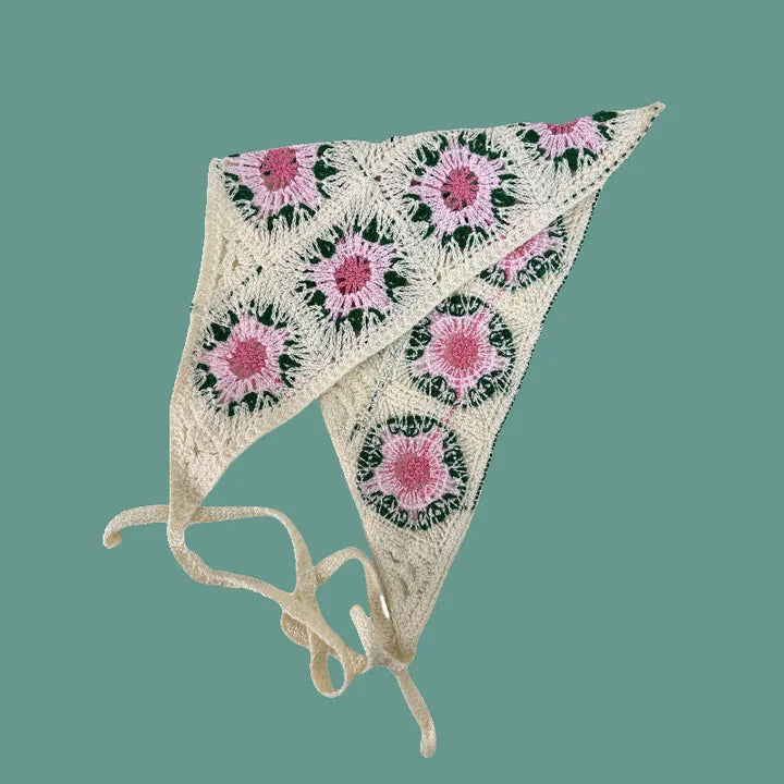 Elegantes gestricktes Dreieckstuch-Stirnband für Damen, modisch, Mädchen, Erdbeere, vielseitiges Muster, Haarband, Haar-Accessoire