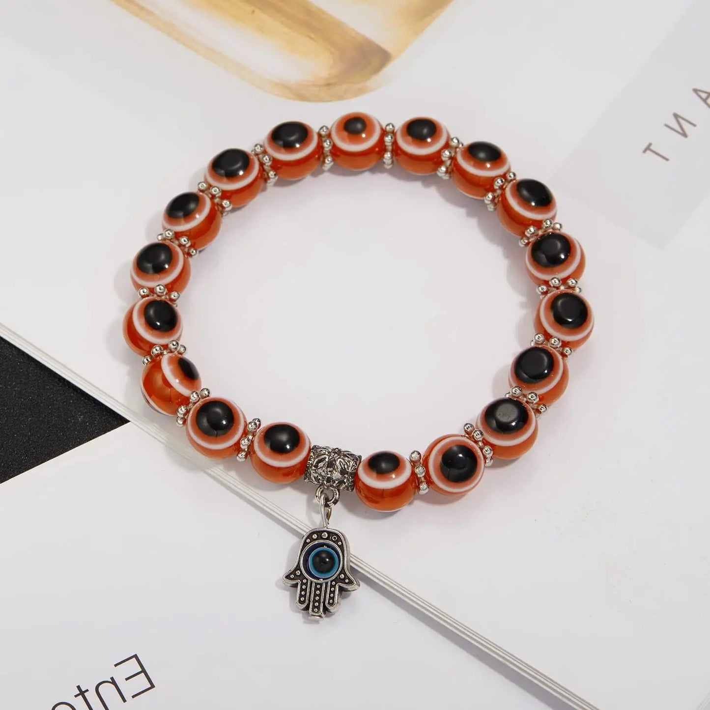 Türkische Lucky Evil Eye Armbänder für Damen und Herren, handgefertigtes Blue Eye Palm Armband, bringen Sie Glück, friedlicher Charm-Armband-Schmuck