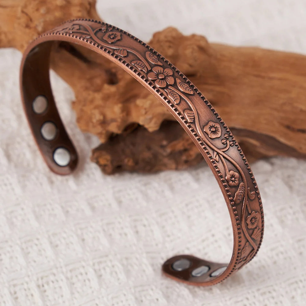 Vintage-Armband mit magnetischer Energie im europäischen und amerikanischen Stil, antikes Kupfer-Magnet-Trendaccessoire