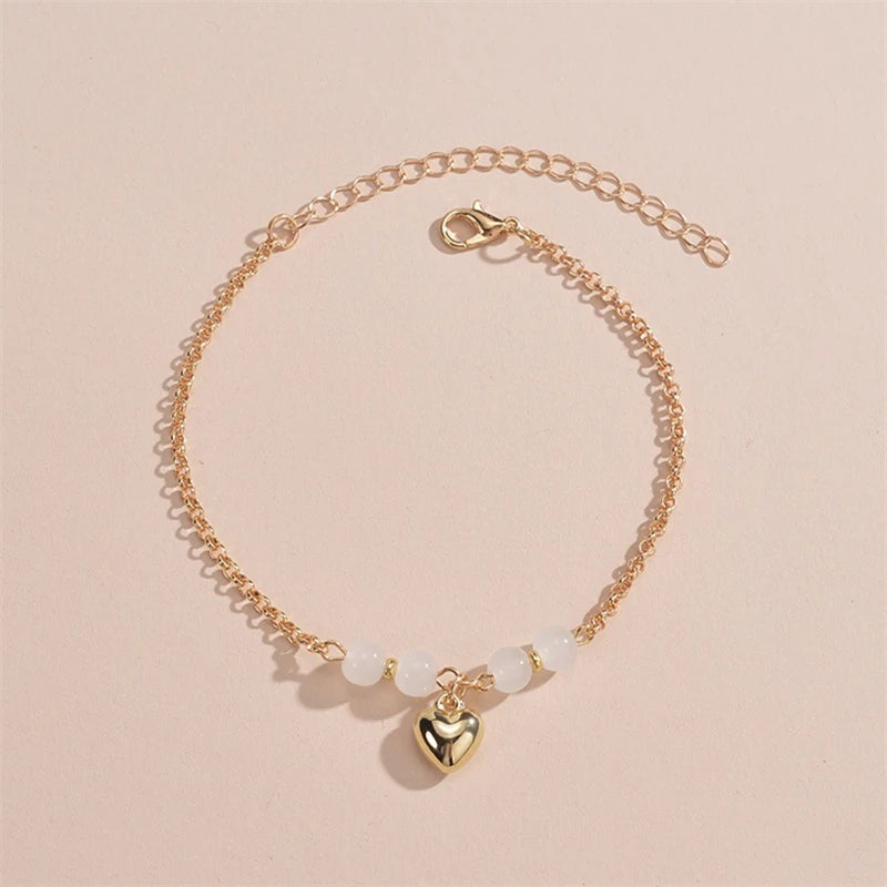 Vintage Gold Farbe Doppelschicht Fußkettchen für Frauen Stern Perle Seestern Zirkon Ananas Fußkettchen Armbänder Fußkette Strand Schmuck