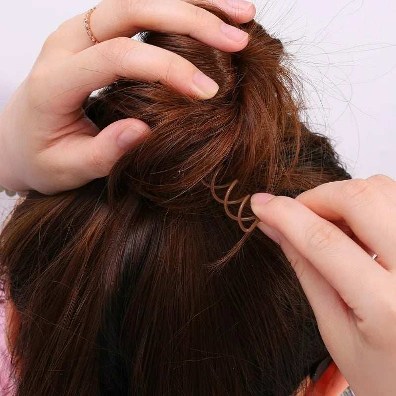 Frauen Minimalistische Haarnadeln Mädchen Feste Form Spirale Haarspange Weibliche Helical Bobby Pin Lady Twist Haarspange Haar-accessoire Kopfbedeckung