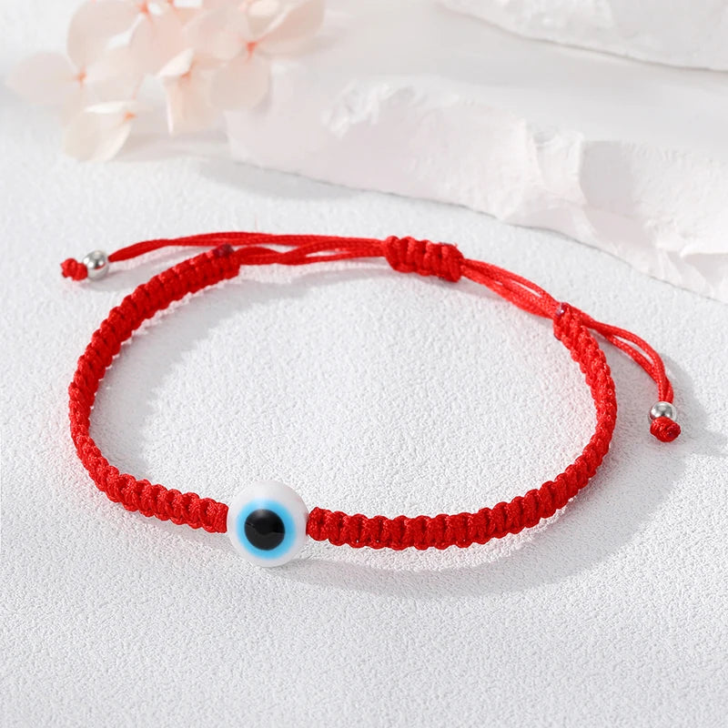 Türkische blaue böse Blick Perle Glück Seil Armbänder Frauen Männer Paare Vintage handgemachte geflochtene Auge Hand Kette Handgelenk Hochzeit Schmuck