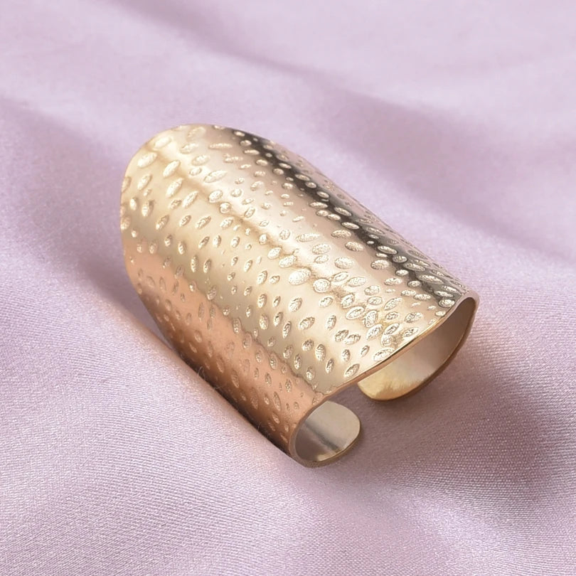 1/2/3 stücke mischen Farbe klobigen breiten Ring offene Edelstahl ringe für Frauen Männer Accessoires unregelmäßige Oberfläche kpop Modeschmuck
