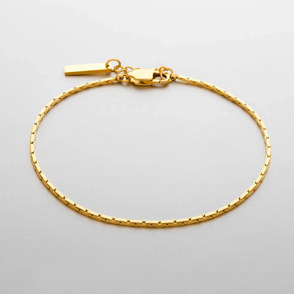 ELANDIS Kein Farbverlust Schmuck Armband Minimalist Herren Edelstahl Wasserdicht Weißgold Armband Großhandel Direktverkauf