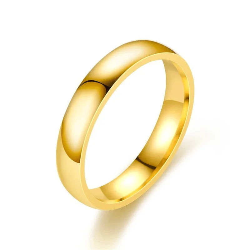 2 mm dünne Edelstahlringe, Roségold, modische, einfache Titanstahlringe für Frauen und Mädchen, Geschenke