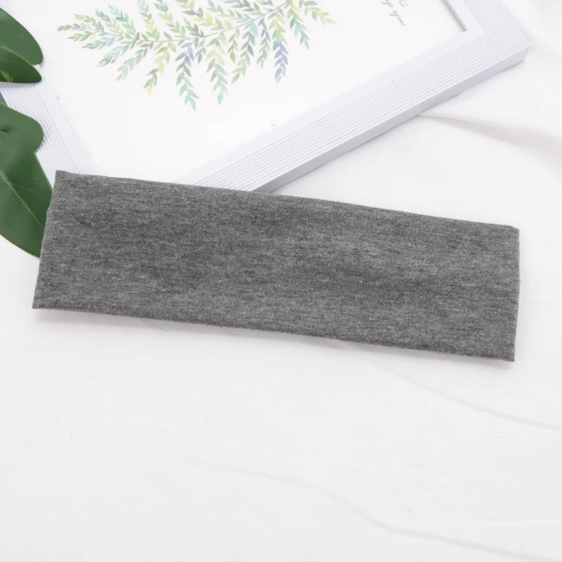 Elastisches Baumwoll-Haarband, modische Stirnbänder für Damen und Herren, solide Laufen, Fitness, Yoga, Haarbänder, Stretch, Make-up, Haar-Accessoires