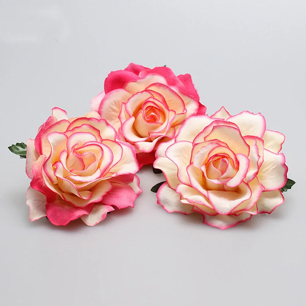 Flamenco Blumen Für Haar DIY Kopfschmuck Für Braut Beflockung Tuch Rote Rose Blume Haarnadel Haar Clip Party Haar Zubehör
