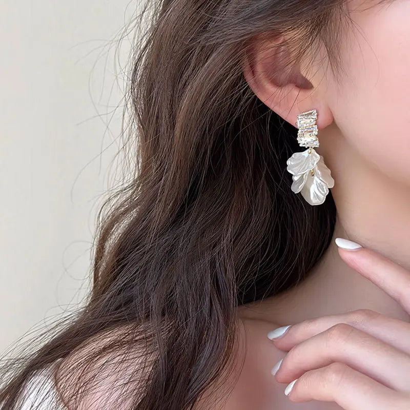 Shevalues Frauen Mode Hoop Ohrring Dame Vintage Floral Quaste Ohrringe Neue Koreanische Stil Herz Zirkon Ohr Studs Schmuck Geschenke
