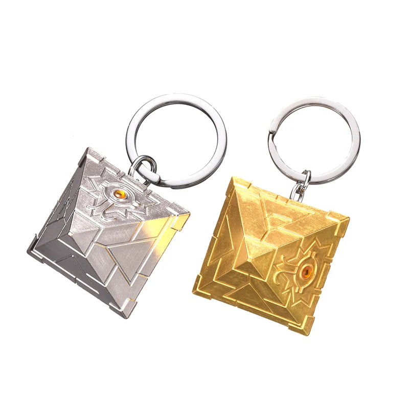 Anime Yu-Gi-Oh Halskette YGO Puzzle YuGiOh Yugi Millennium Pyramide Anhänger Schlüsselanhänger für Frauen Männer Ägyptisches Auge des Horus Schmuck