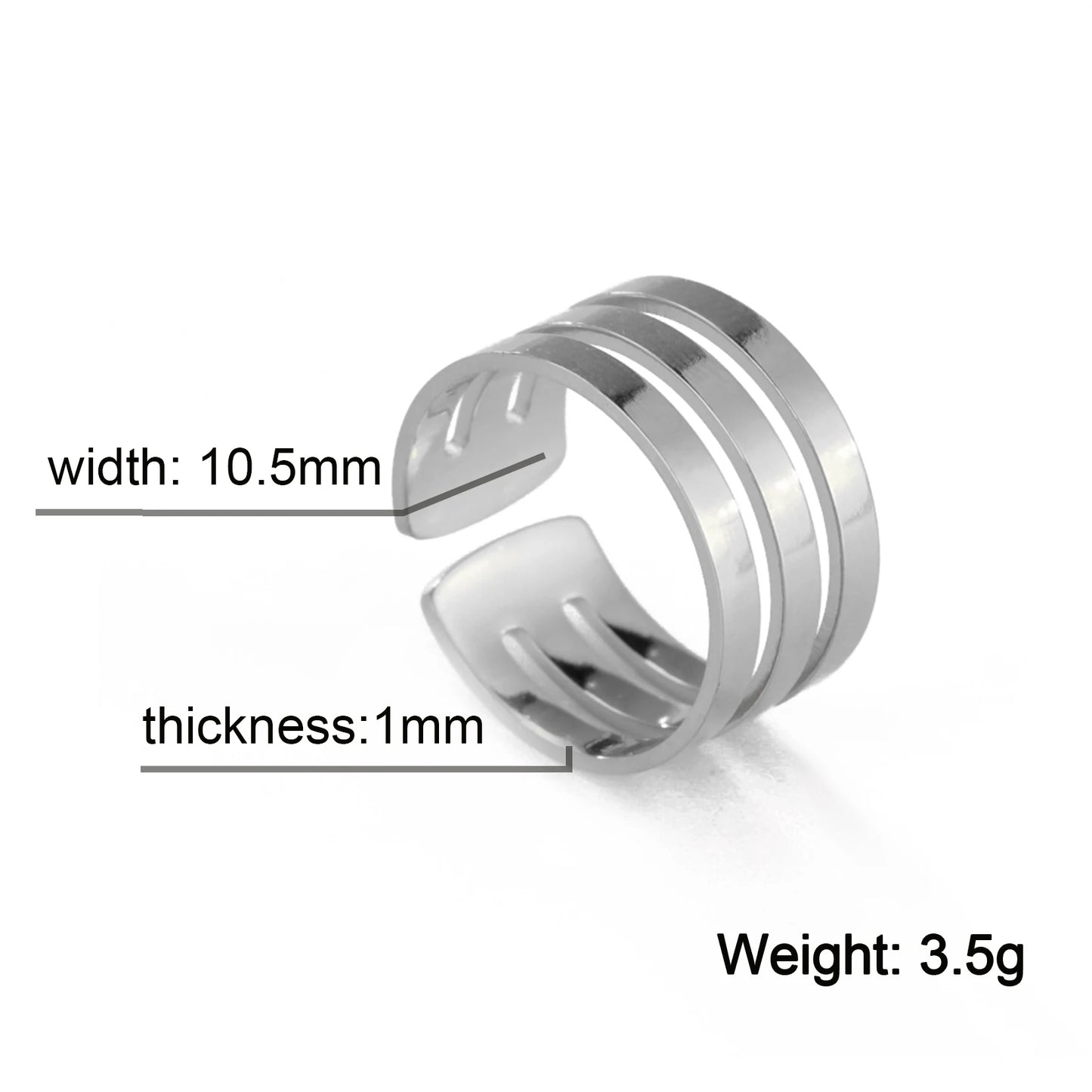 Unift Edelstahl Einfache Geometrische Ring Männer Frauen Einstellbare Finger Ringe Trendy Paar Minimalistischen Schmuck Zubehör Geschenk