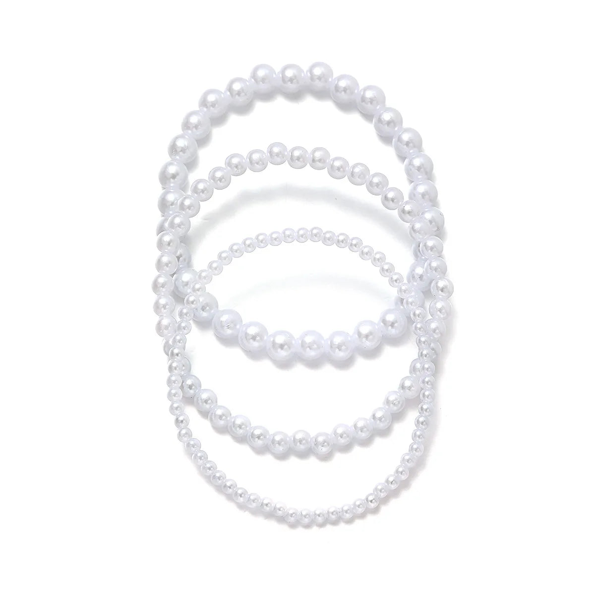 3 teile/satz Weiß Simulierte Perle Fußkettchen Sets Für Frauen Reis Perlen Fuß Kette Ankle Armband Elastische Seil Sommer Strand Zubehör