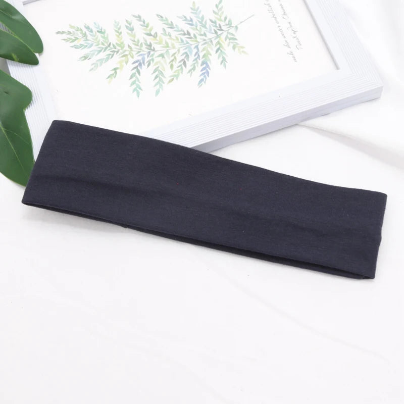 Elastisches Baumwoll-Haarband, modische Stirnbänder für Damen und Herren, solide Laufen, Fitness, Yoga, Haarbänder, Stretch, Make-up, Haar-Accessoires