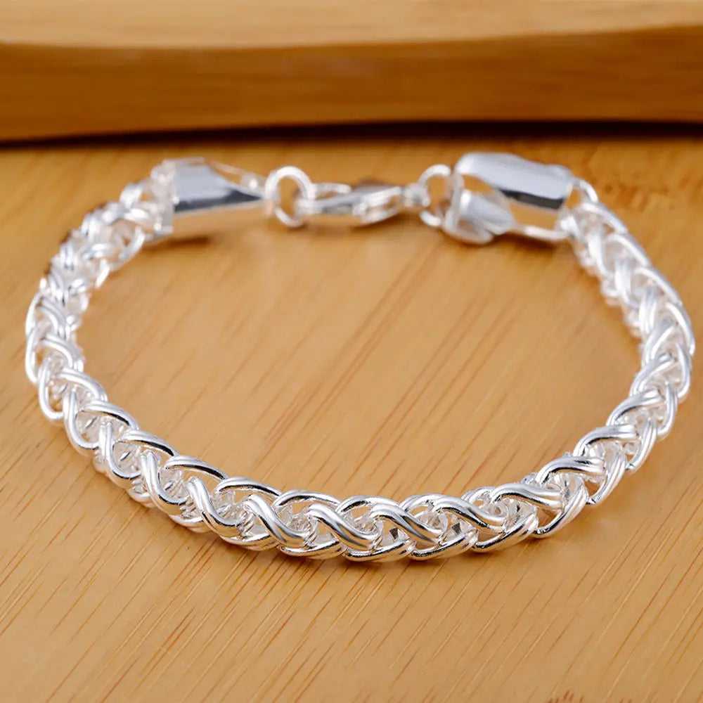 Charm-Armbänder aus 925er-Sterlingsilber für Damen, einfache feine Kette, modisch, Hochzeit, Party, Weihnachtsgeschenke, Schmuck
