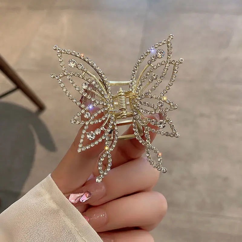 Mode Metall Durchbrochene Haar Klaue Schmetterling Haar Clips für Frauen Mädchen Elegante Pferdeschwanz Klaue Clip Vintage Haarnadel Haar Zubehör